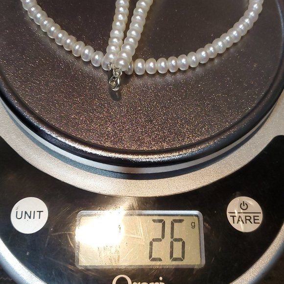 16 Inch 925 Sterling Silver Beautiful Pearls Necklace - Picture 7 of 7